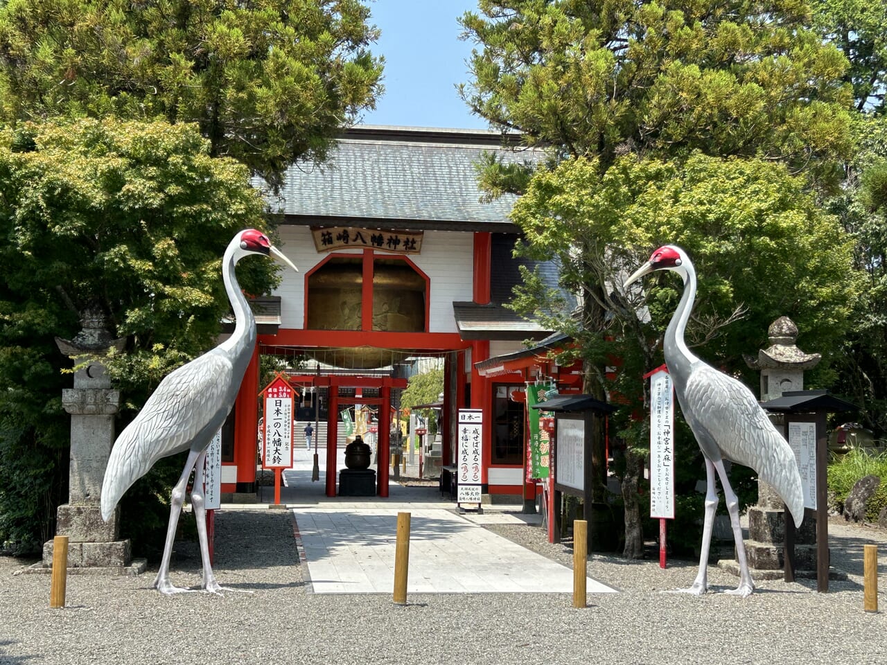 出水市の箱﨑八幡神社の外観