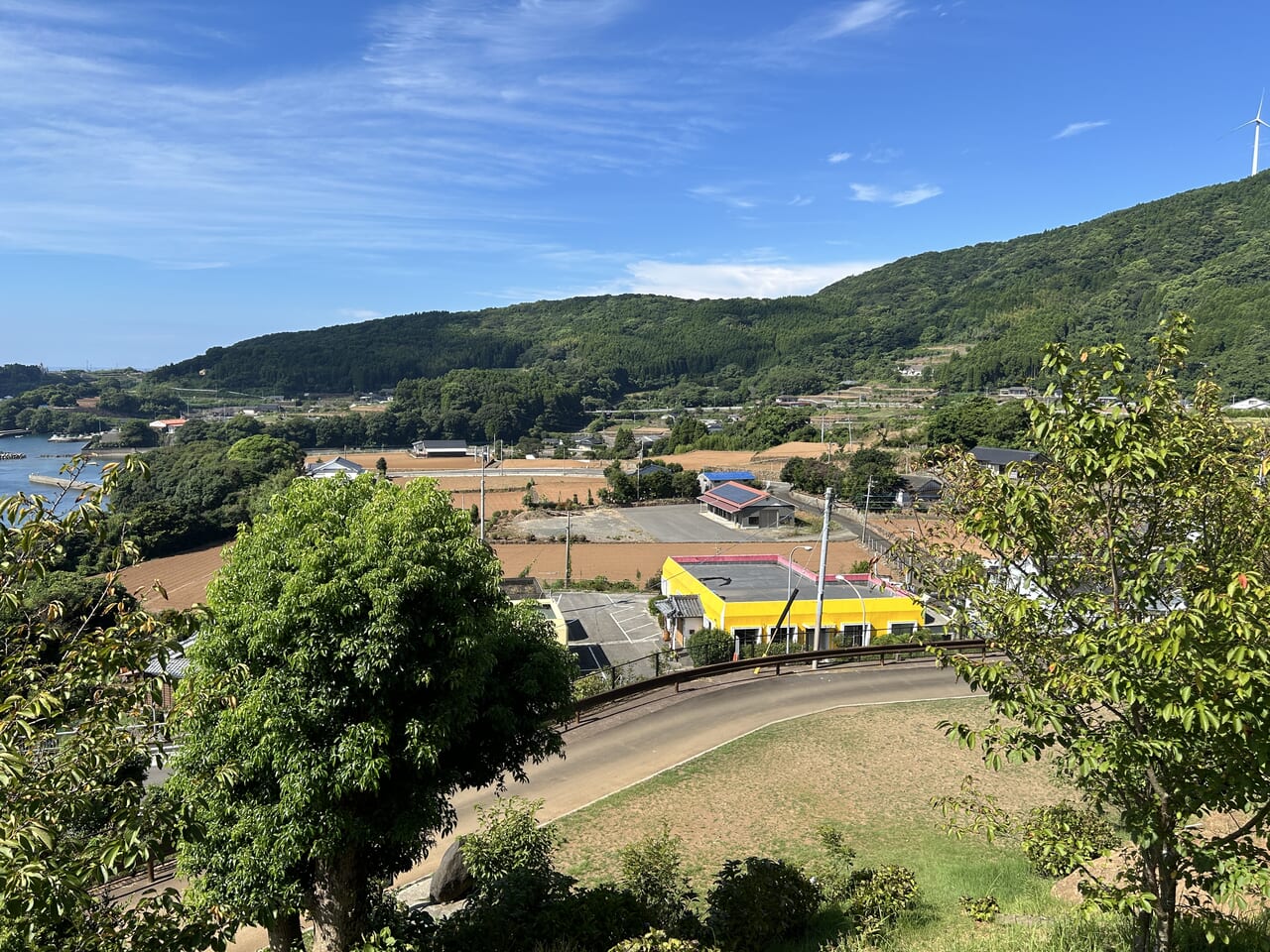 長島町のうずしおパークから見る畑