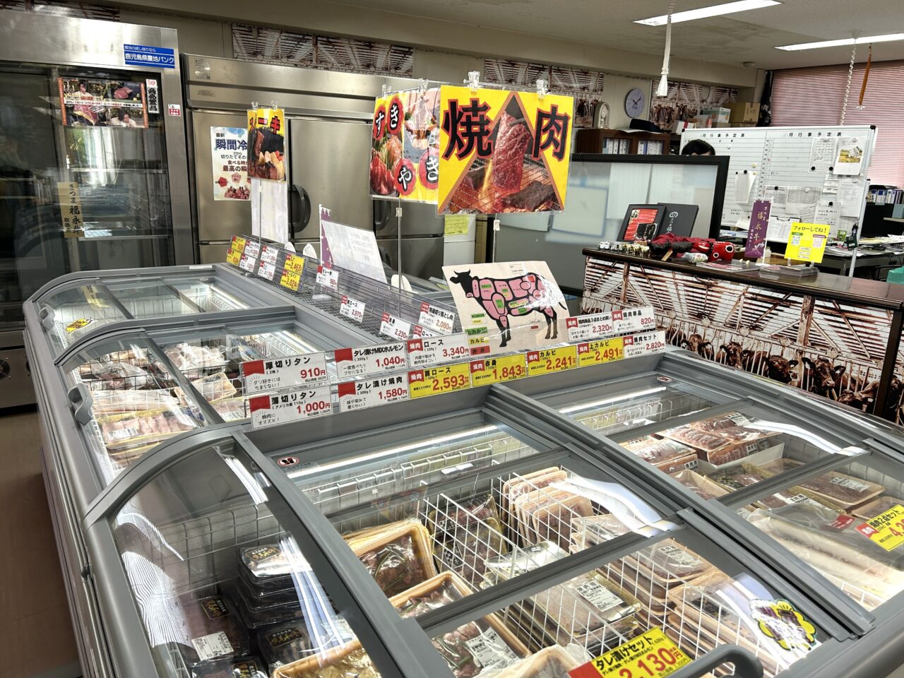 さつま町福永畜産の店内