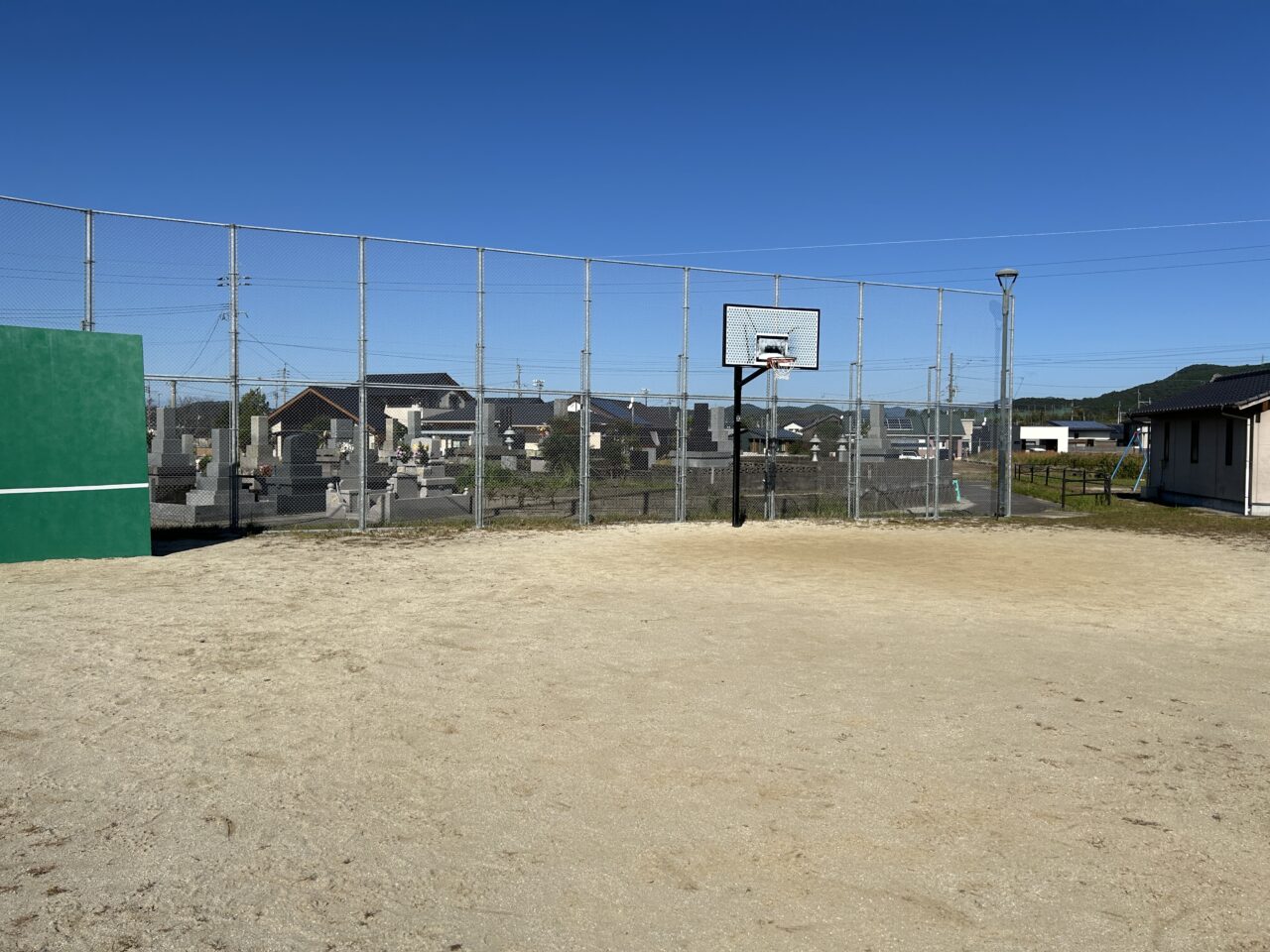 薩摩川内市笹脇公園のバスケットゴール