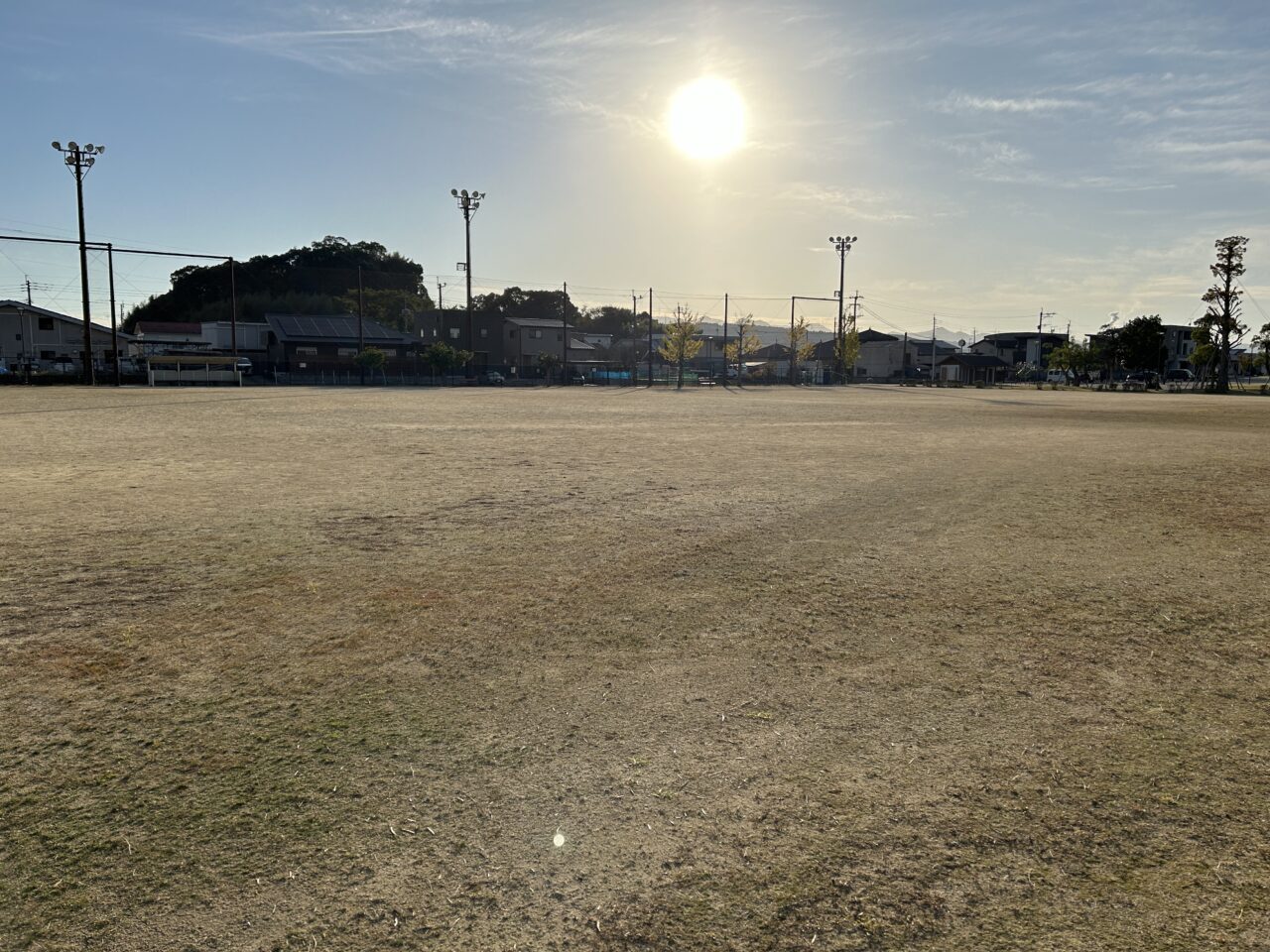 薩摩川内市三堂公園のグラウンド