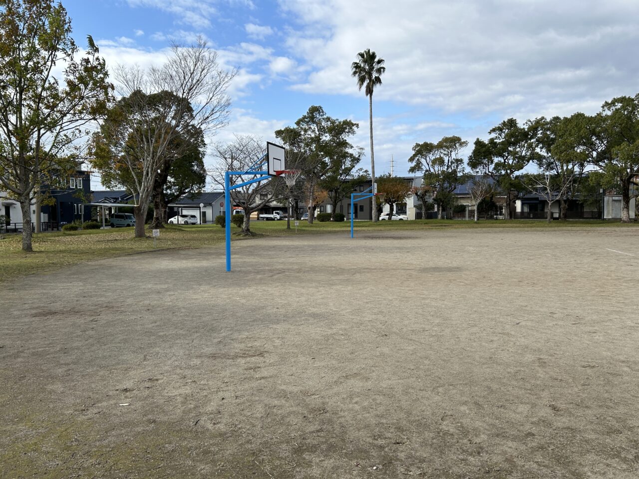 薩摩川内市野間島公園のバスケットゴール