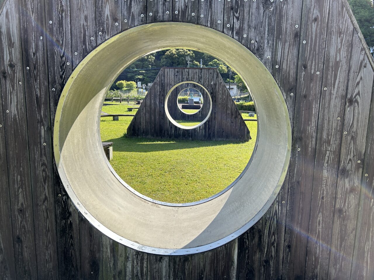 薩摩川内市田海導水記念公園のオブジェ