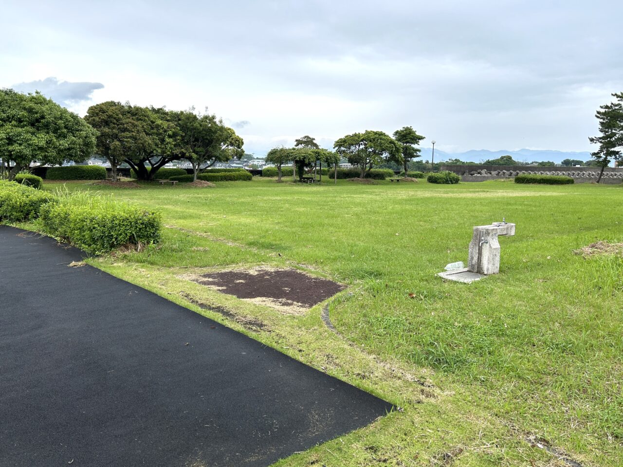 出水市みなと公園の広場