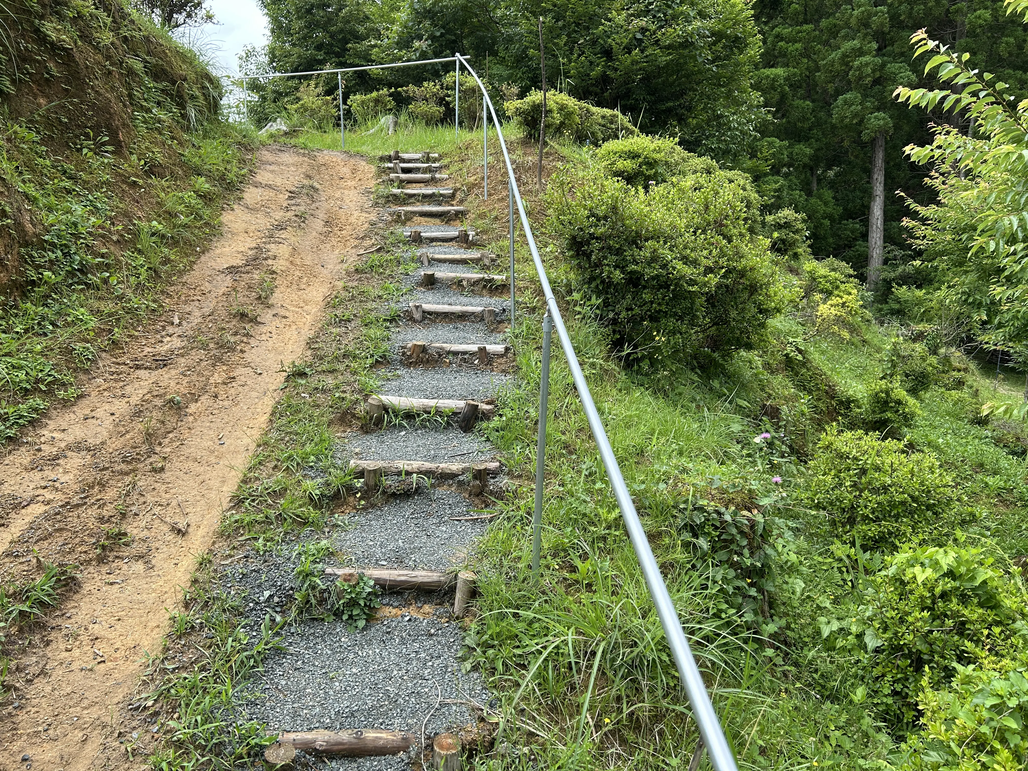 薩摩川内市田海町あじさい園の階段