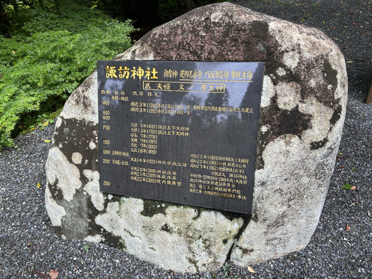 薩摩川内市東郷町斧渕の諏訪神社の歴史