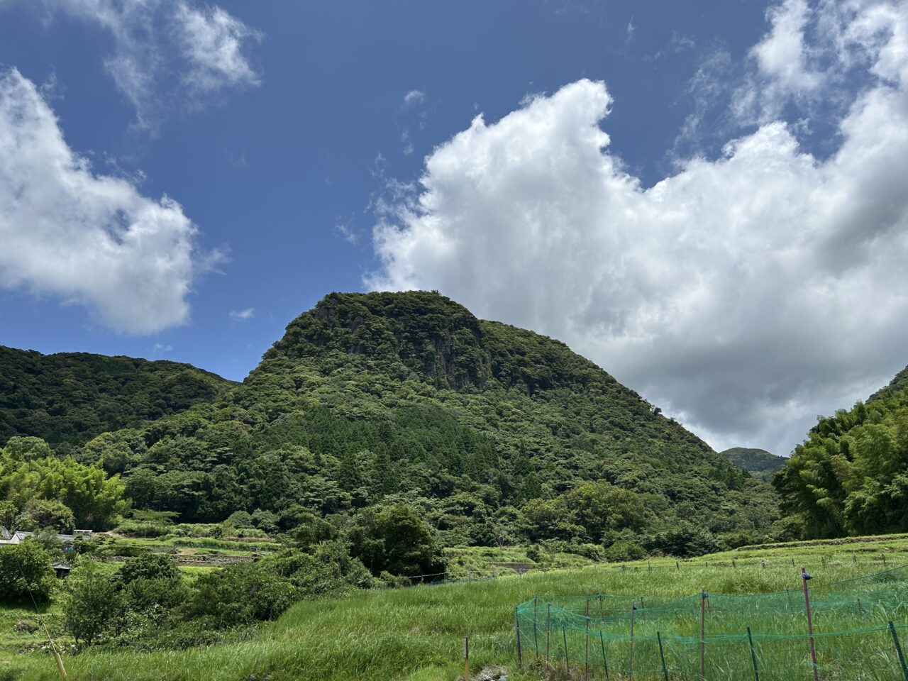 薩摩川内市岩下の棚田の山